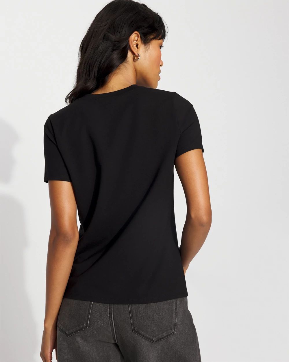 Crystal Bow Crewneck Tee