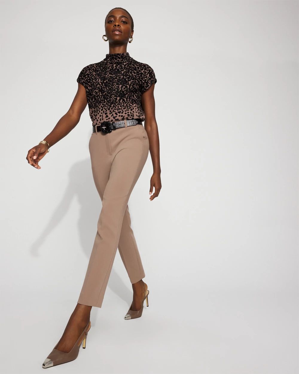 High-Rise Elle Slim Ankle Pant