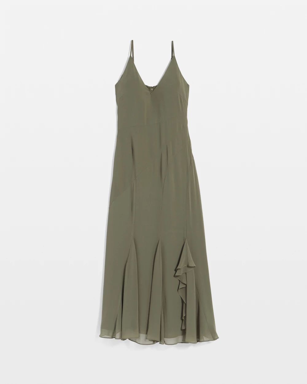 Ruffle Slip Maxi Dress