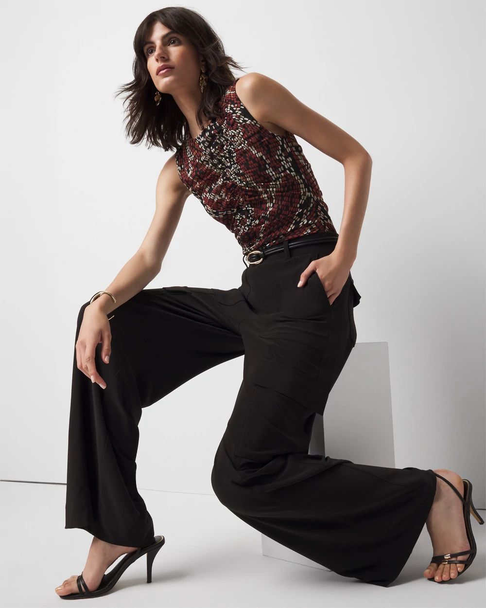 Utility Wide-Leg Jersey-Knit Pant