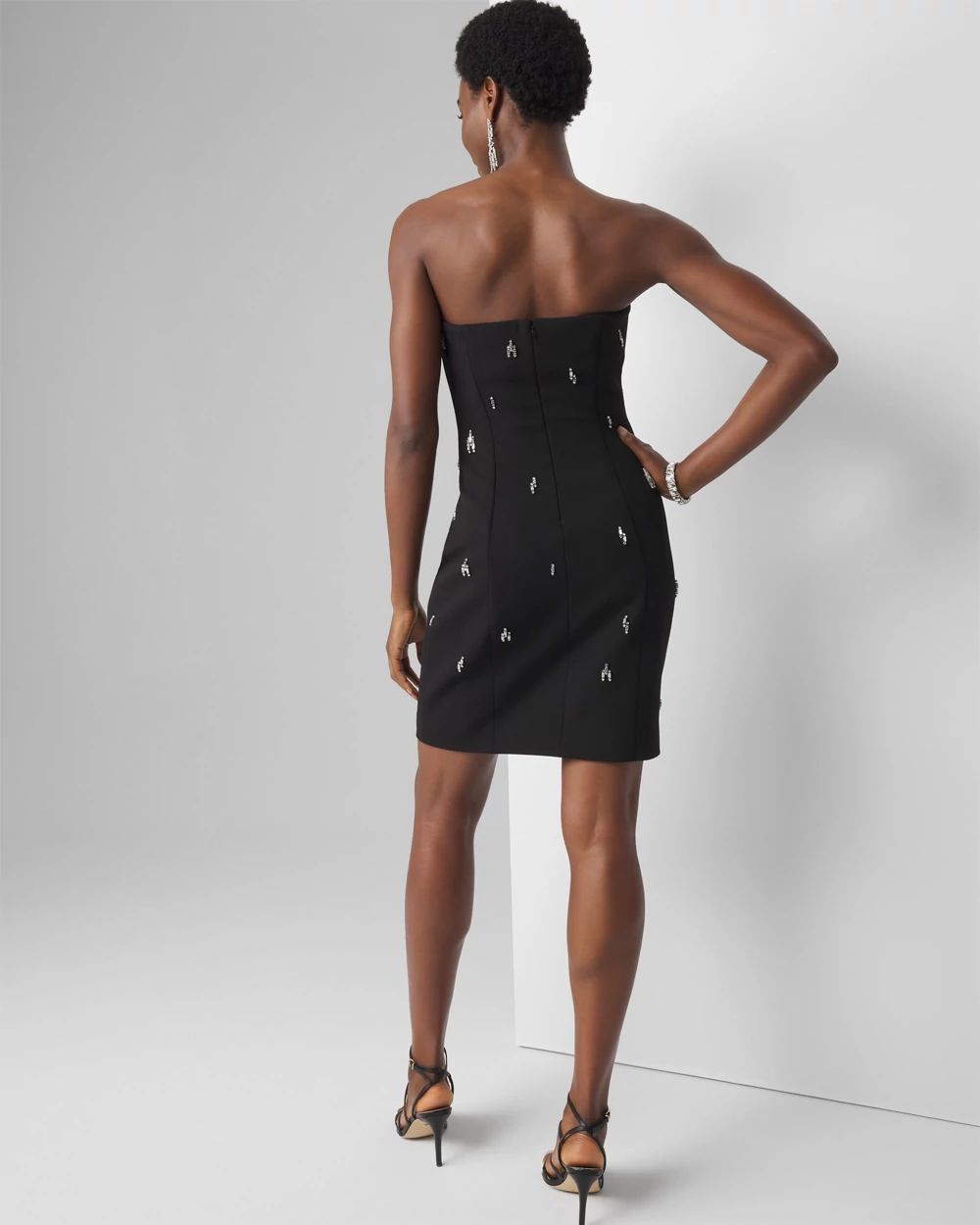 Petite Strapless Embellished Mini Dress