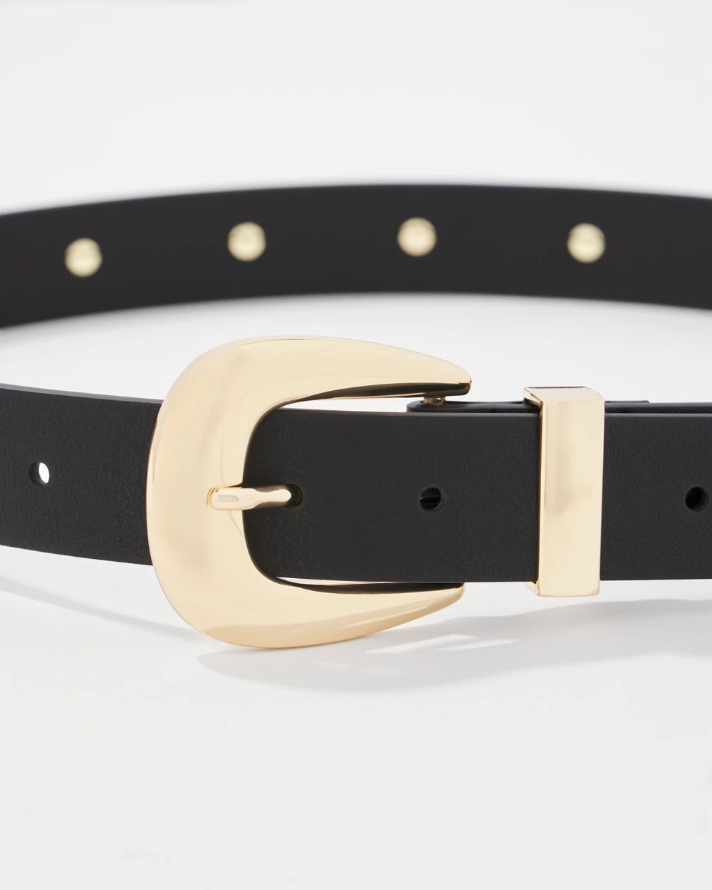 Gold Studded Denim Belt